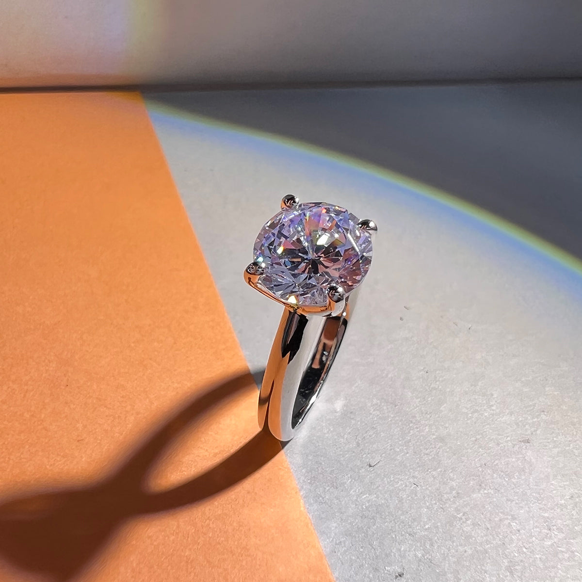 3.0CT Moissanite Solitaire Engagement Anniversary Ring in 925 Silver