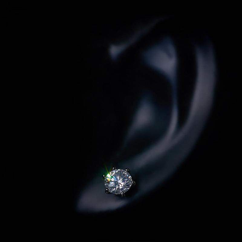 Yowting Round Cut Moissanite Diamond Classic Stud Earrings