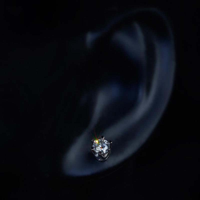 Round Cut Moissanite Diamond Classic Stud Earrings