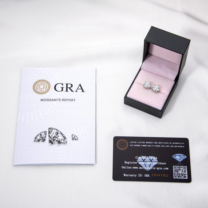 Round Moissanite Diamond Classic Stud Earrings