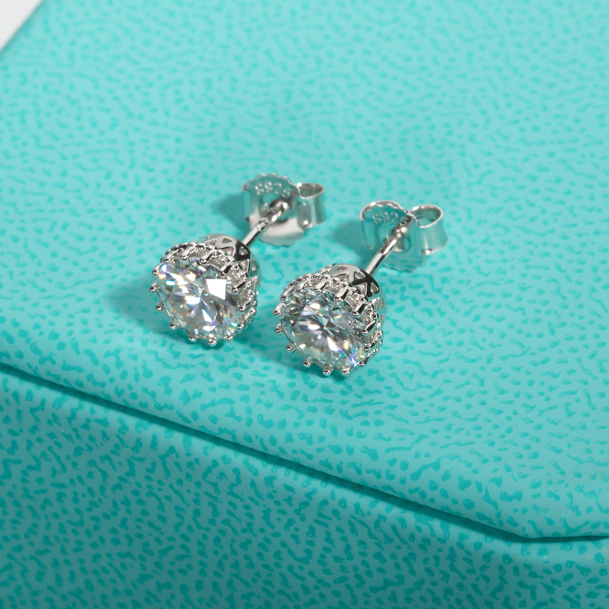 2.0CTTW D Color Moissanite 925 Sterling Silver Earrings
