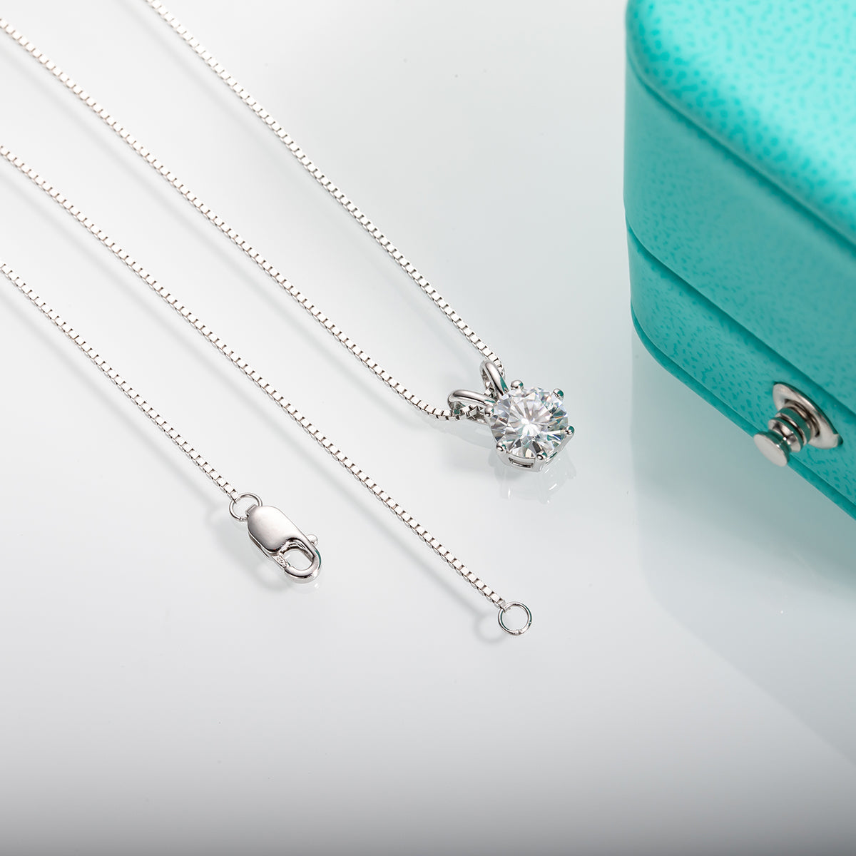 1.0/3.0CTTW D Color  Moissanite 18K Gold Plated  Pendant Necklace