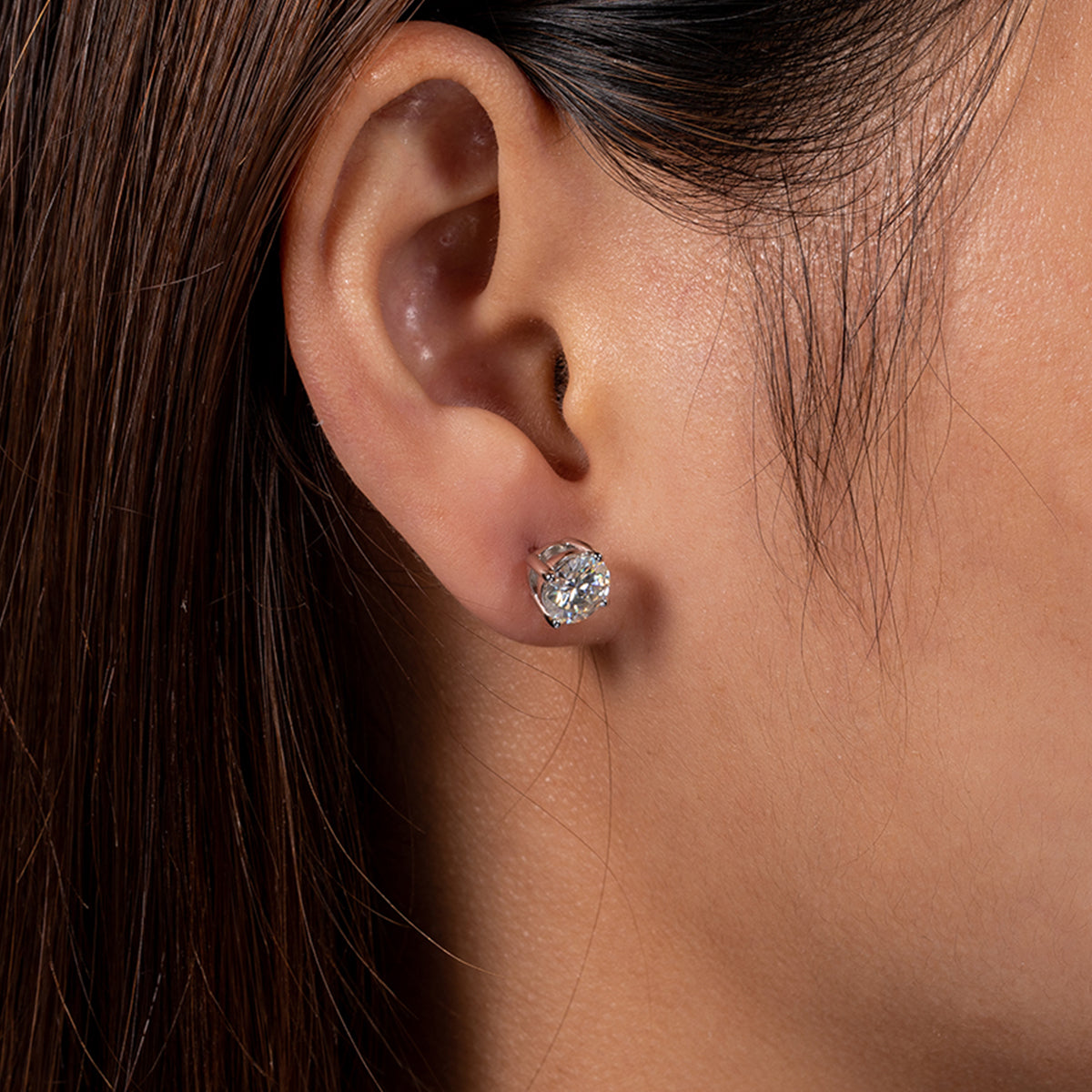 1.0/2.0CTTW D Color Moissanite Earrings 925 Sterling Silver Earrings