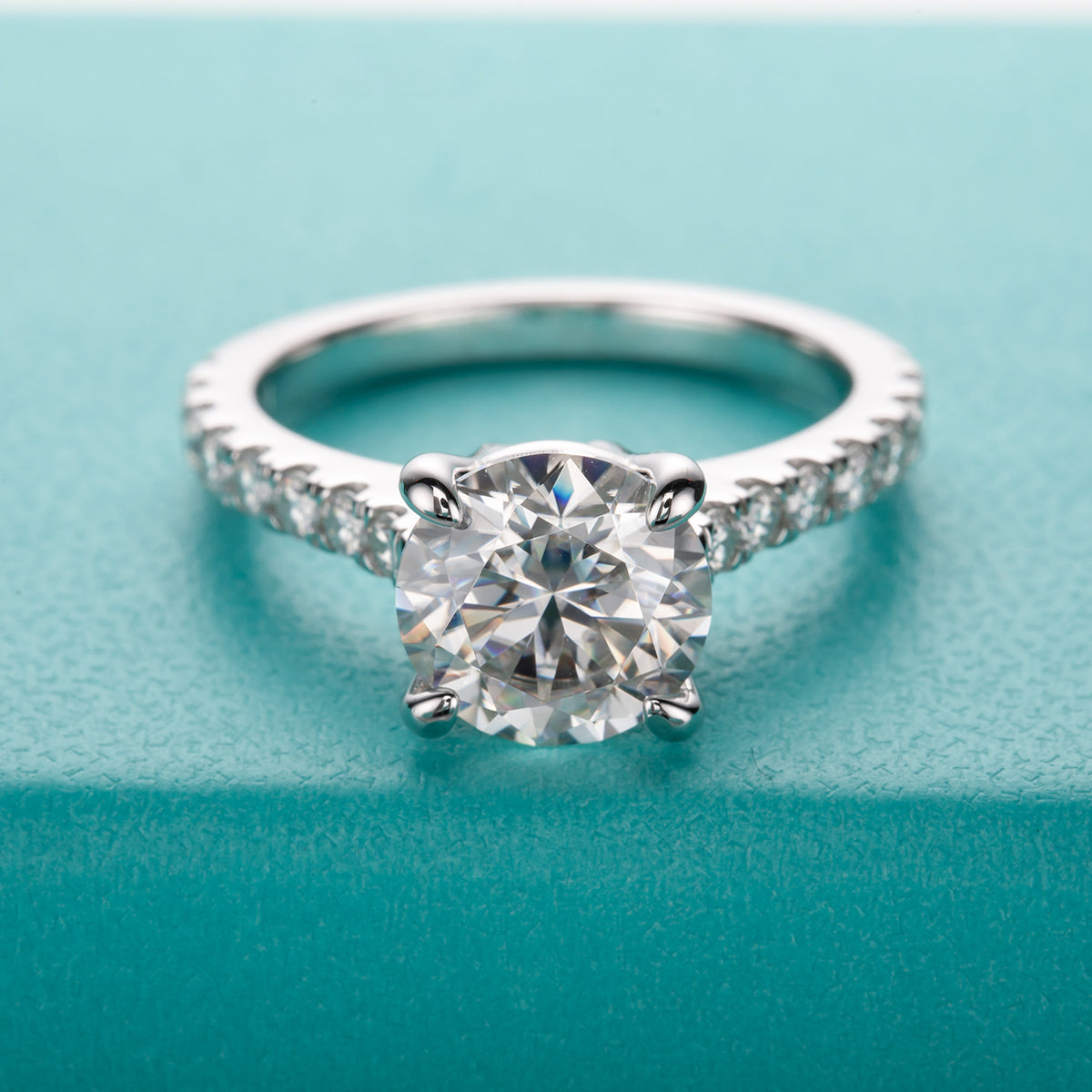 3.50CTTW D Color Moissante Ring 18K Gold Plated  Rings