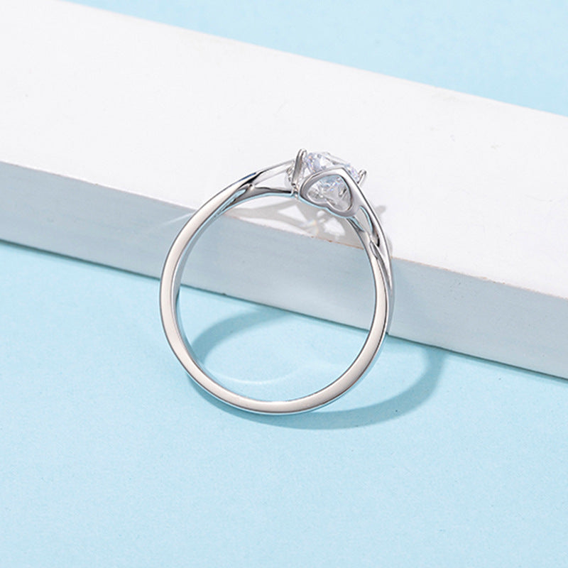 0.5CT Moissanite Classic Vine Engagement Solitaire Ring