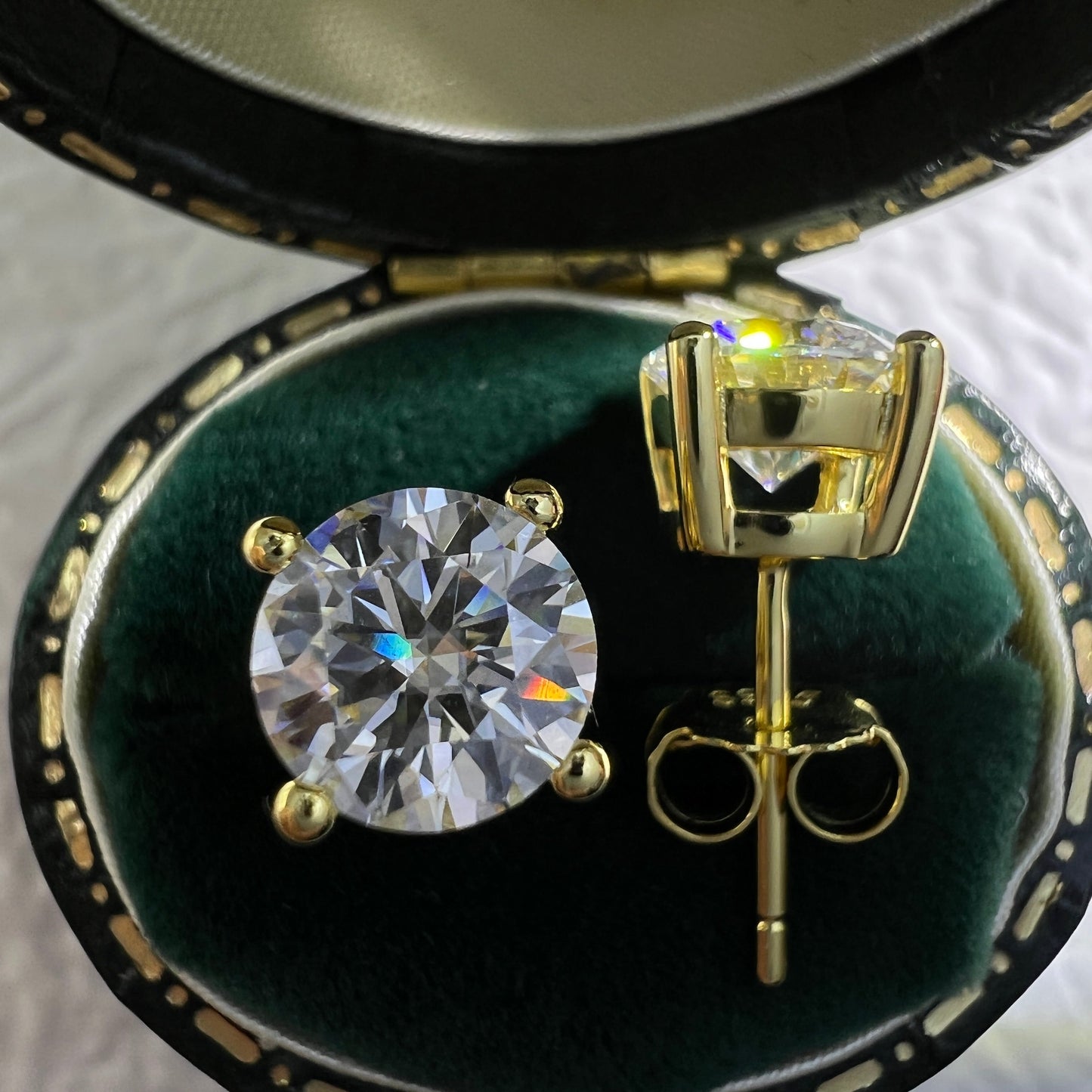 1.0/2.0CTTW D Color Moissanite Earrings 925 Sterling Silver Earrings