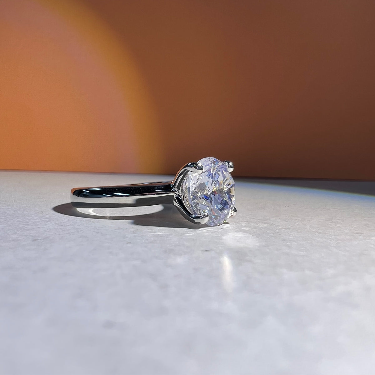 3.0CT Moissanite Solitaire Engagement Anniversary Ring in 925 Silver