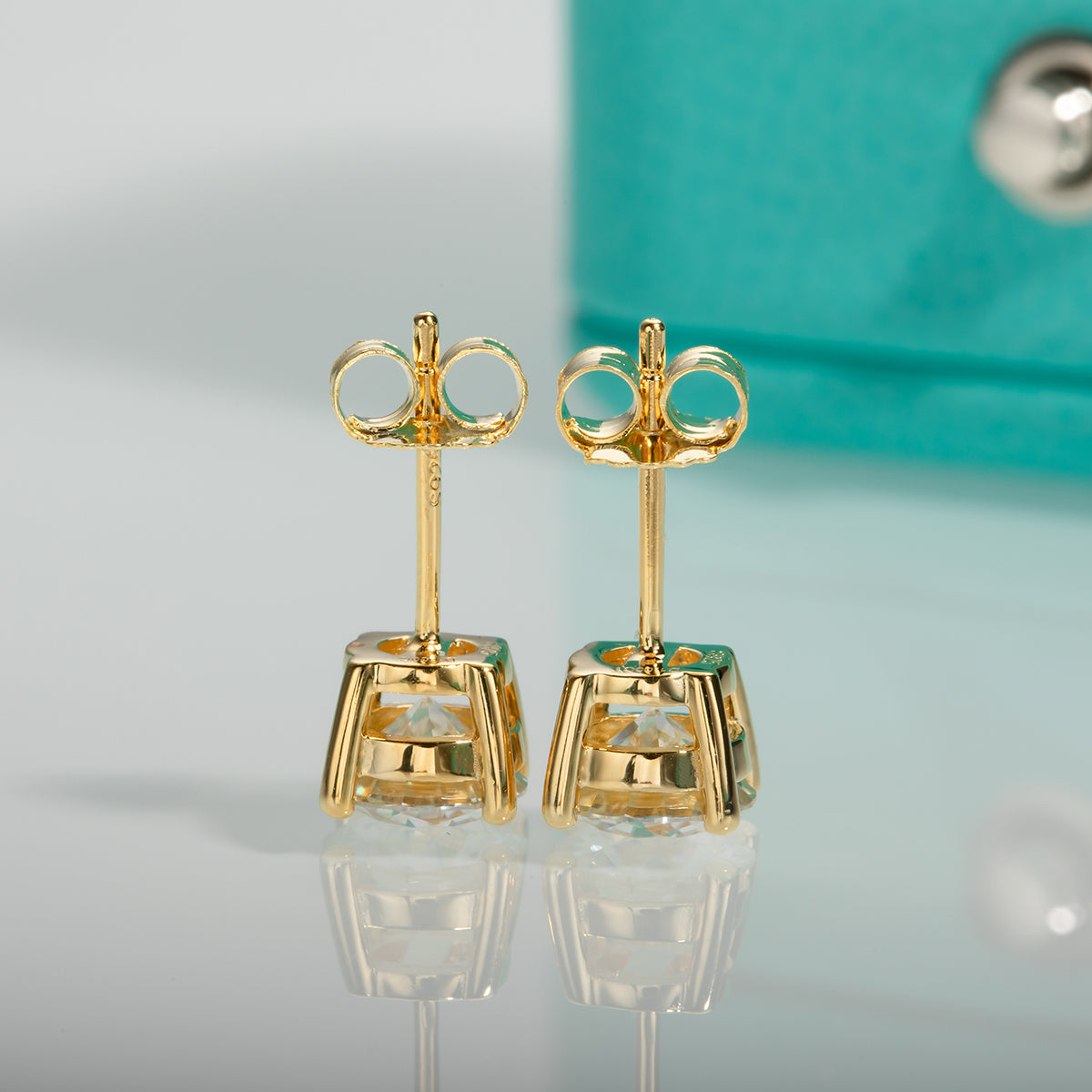 1.0/2.0CTTW D Color Moissanite Earrings 925 Sterling Silver Earrings