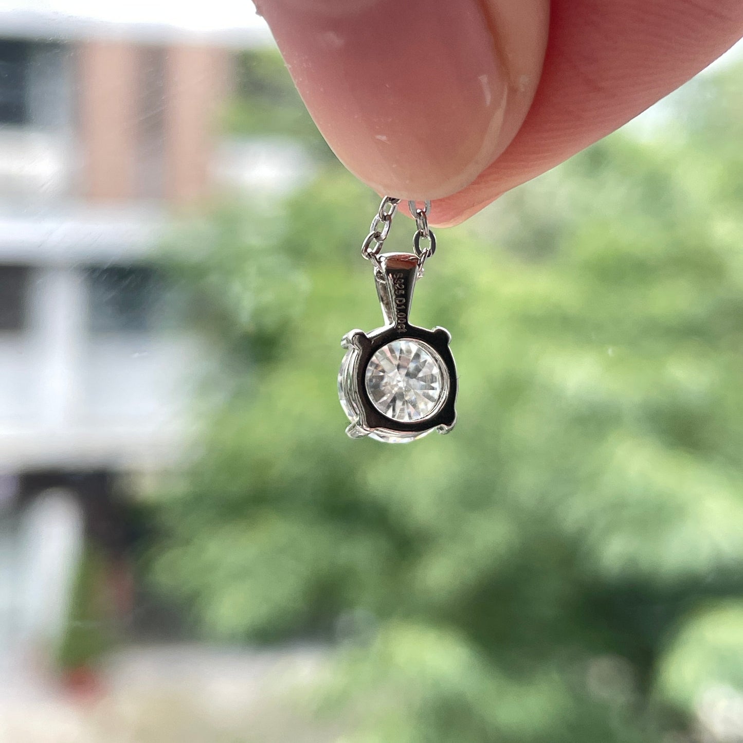 1.0CTTW D Color  Moissanite Necklace 18K Gold Plated  Pendant Necklace