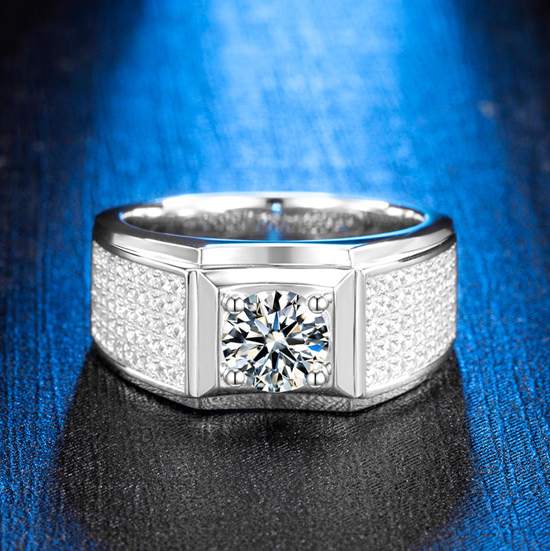 1.0CTTW  Luxury Pavé Inlay Men's Rings