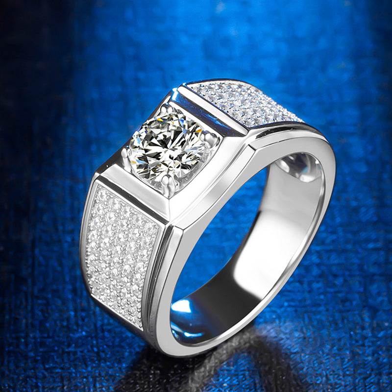 1.0CTTW  Luxury Pavé Inlay Men's Rings