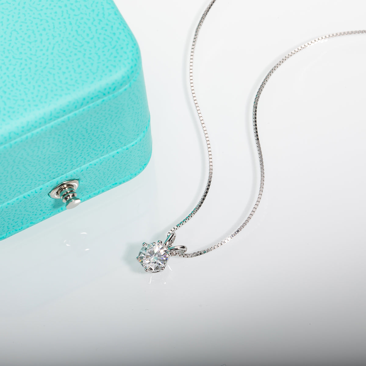 Real 14K Gold 1.0CTTW D Color  Moissanite  Pendant Necklace  Real 14K Gold 1.0CTTW D Color  Moissanite  Pendant Necklace