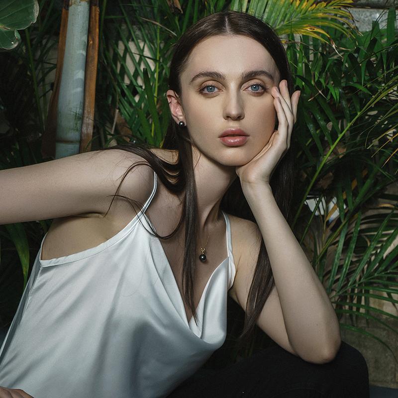 18K Gold Beads Black Tahitian Southsea Cultured Pearl Pendant Necklace