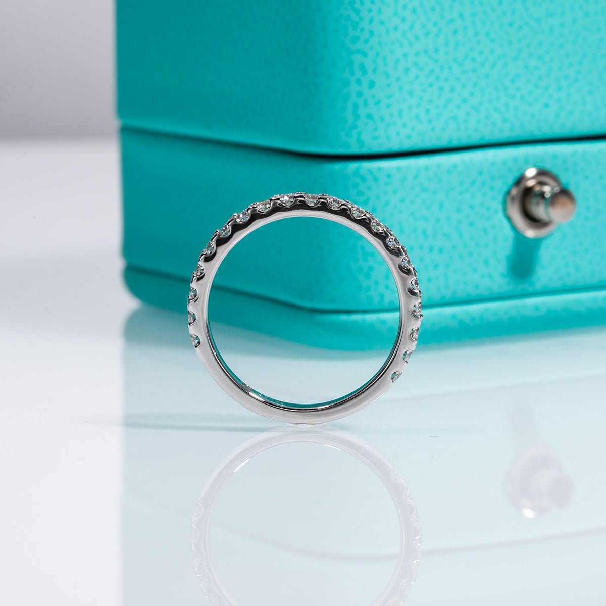 2MM D Color Moissanite Diamond Band Ring