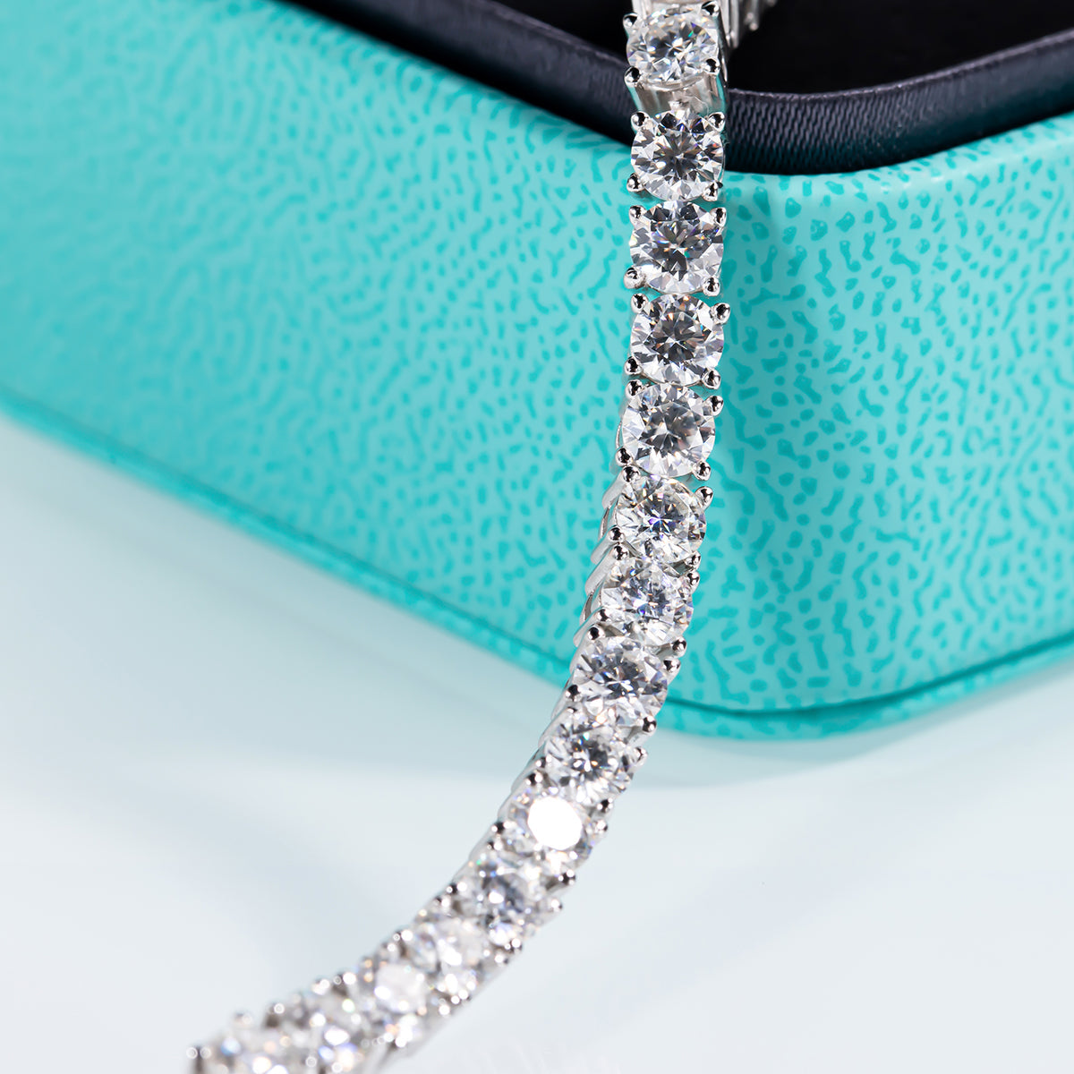 11.7-14.4CTTW D Color Moissanite Tennis Bracelet On Hand 925 Sterling Silver Bracelets