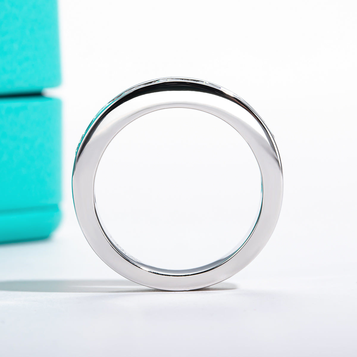 2.1CTTW Moissanite Seven Stone Men's Wedding Bands