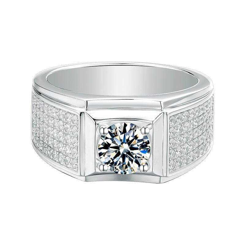 1.0CTTW  Luxury Pavé Inlay Men's Rings