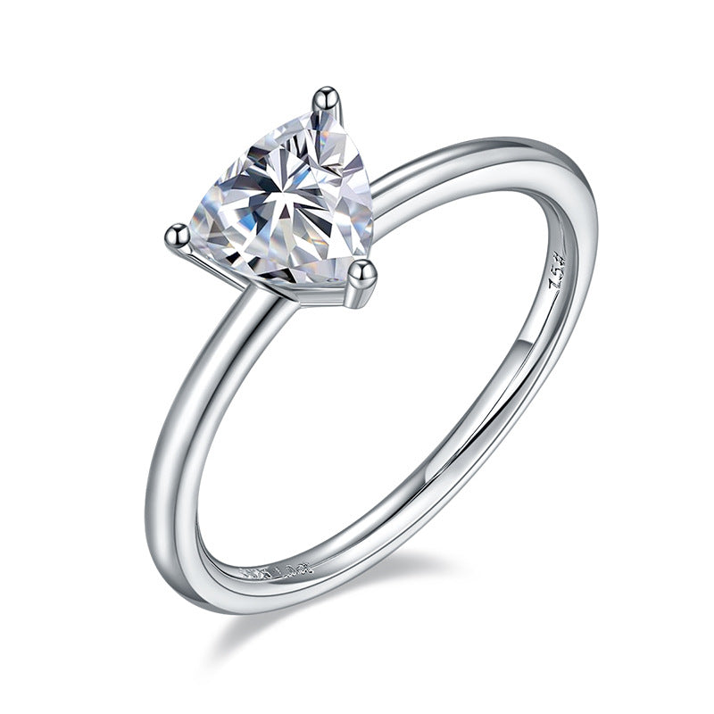 1.0CT 6.5mm Moissanite Solitaire Engagement Ring
