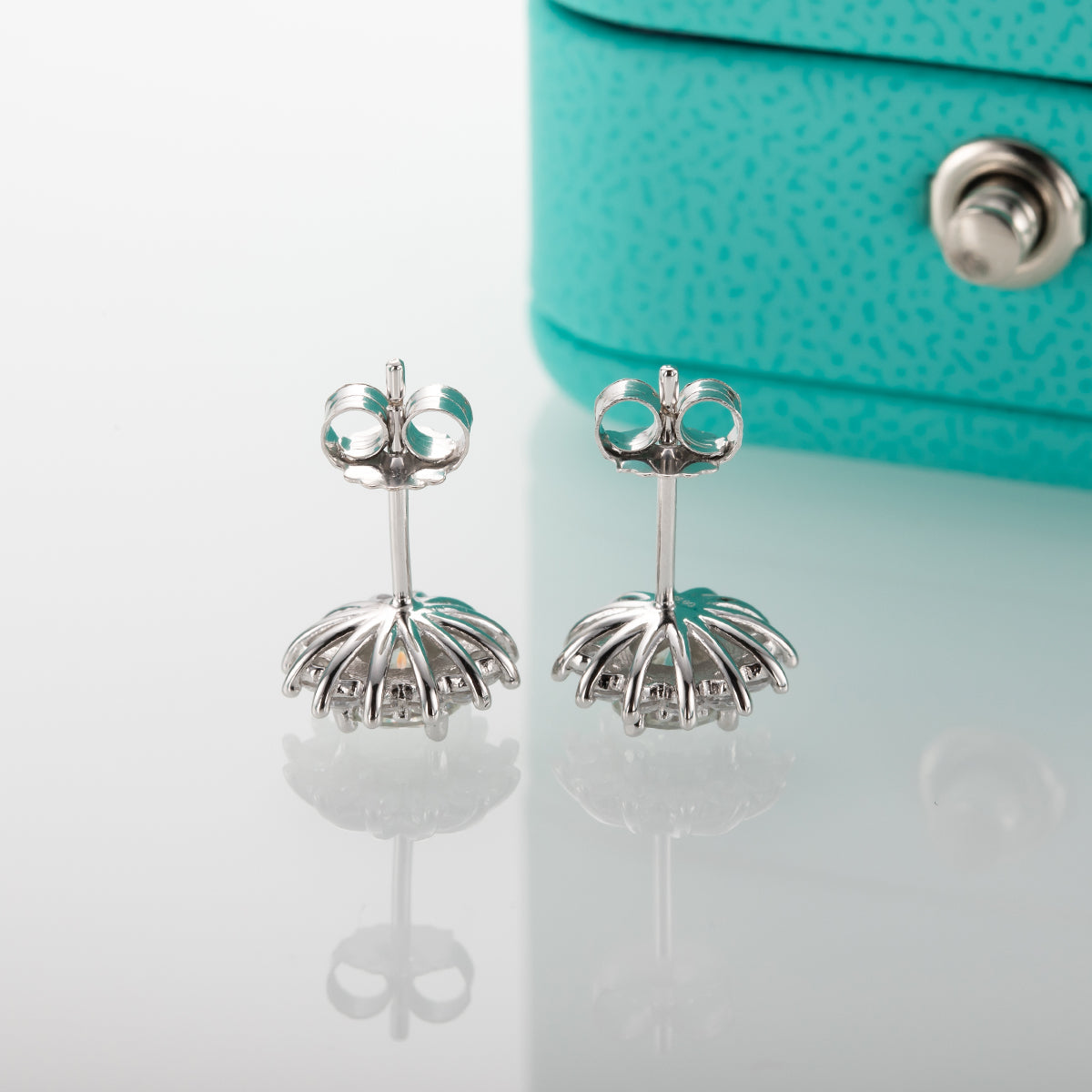 1.0CT D Color Moissanite Earrings925 Sterling Silver Stud Earrings