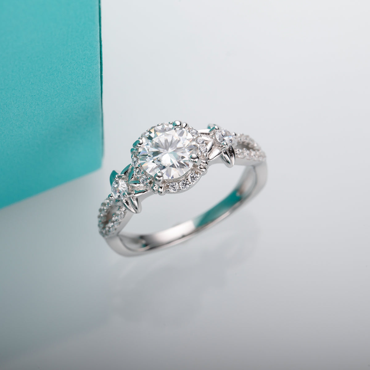 1 CCTW Infinity Halo Engagement Ring