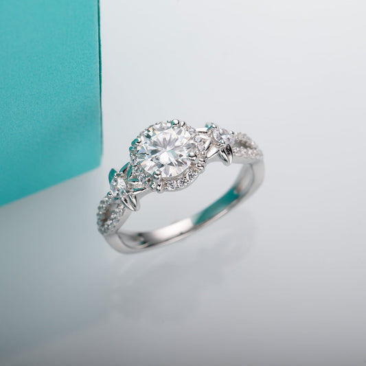 1 CCTW Infinity Halo Engagement Ring