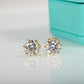 1.0/2.0CTTW D Color Moissanite 925 Sterling Silver Stud Earrings