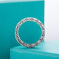 5.10CTTW D Color Moissanite Ring 18K Gold Plated 925 Sterling Silver Rings