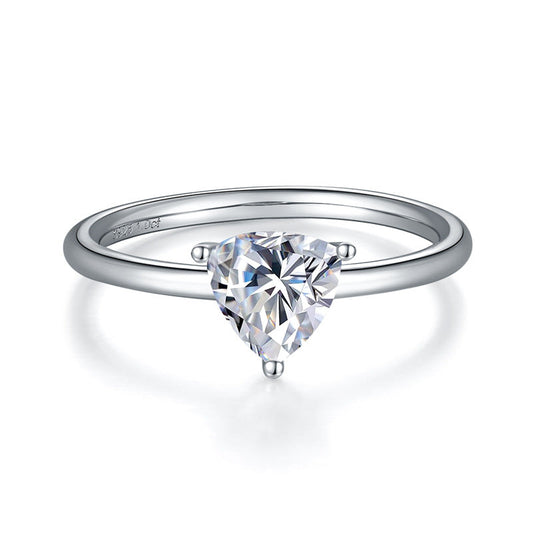 1.0CT 6.5mm Moissanite Solitaire Engagement Ring