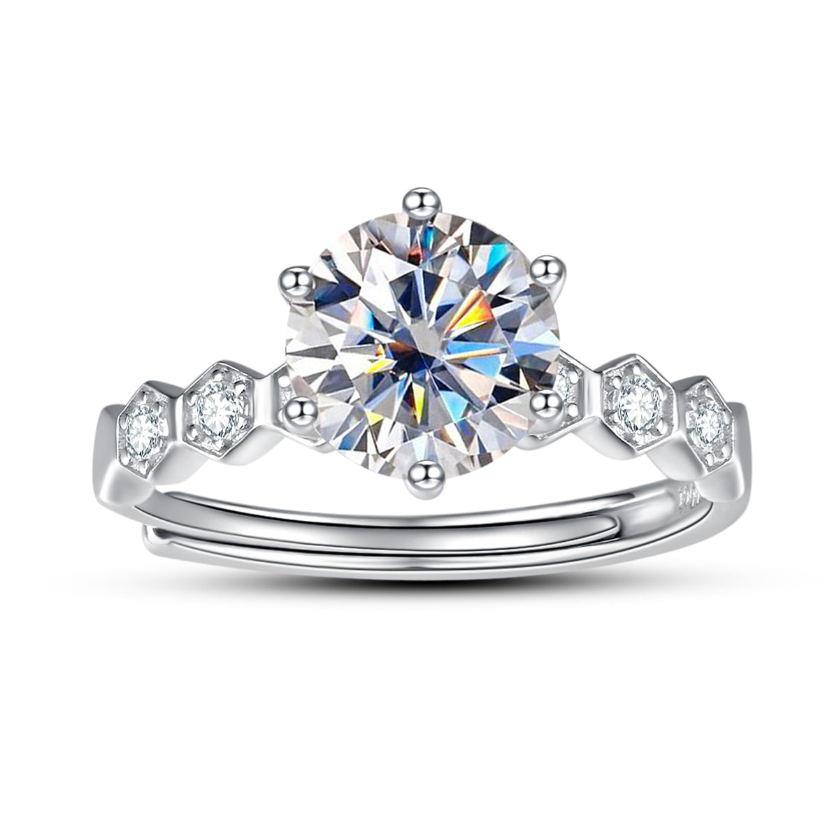 2.0CTTW Art Deco Engagement Ring