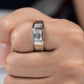 2CT Emerald Cut D Color Moissanite Men's Rings