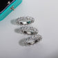 5.0CTTW Moissanite Eternity Band 18K Gold Plated Silver Ring