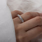5.0CTTW Moissanite Eternity Band 18K Gold Plated Silver Ring