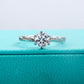 Twisted Split Shank Micro Pave Round Moissanite Engagement Ring