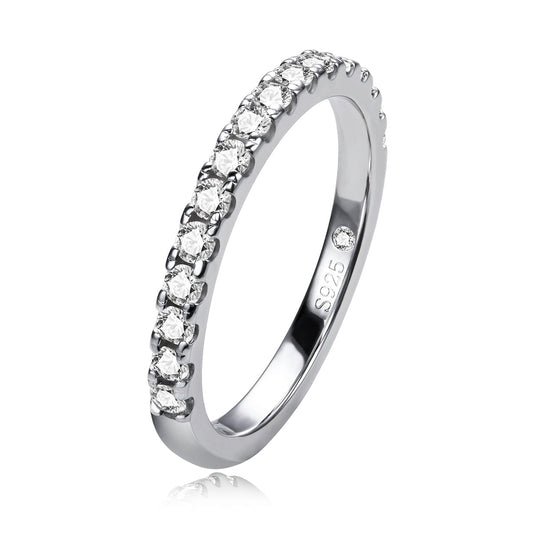 2MM D Color Moissanite Diamond Band Ring