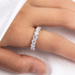 4.8CTTW D Color Heart Moissanite Band Ring 18K Gold Plated 925 Sterling Silver Rings