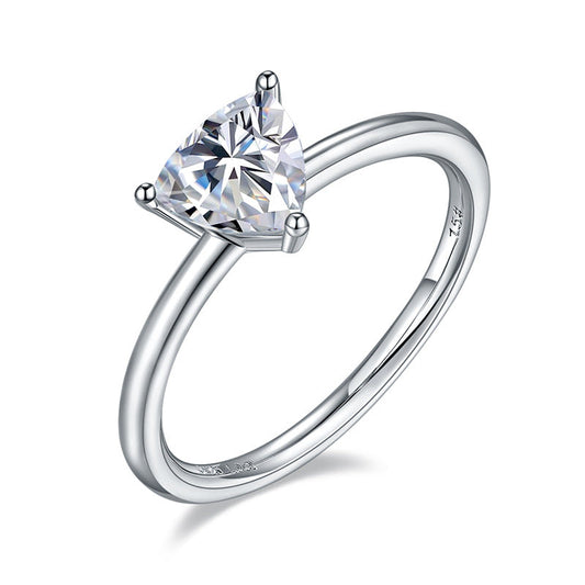 1.0CT 6.5mm Moissanite Solitaire Engagement Ring