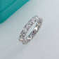5.10CTTW D Color Moissanite Ring 18K Gold Plated 925 Sterling Silver Rings