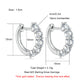 4mm 3.0CTTW D Color Moissanite Earrings Hoop Earrings 925 Silver Earrings