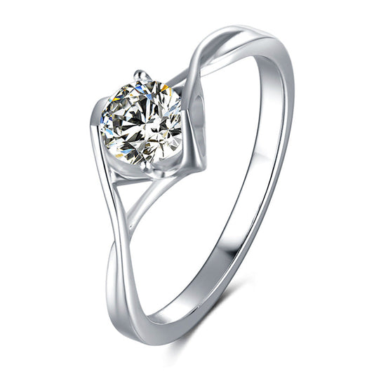 0.5CT Moissanite Classic Vine Engagement Solitaire Ring