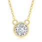 1.0CT D Color Moissanite Mickey Pendant in 18K Gold Plated 40+2+3cm Necklace